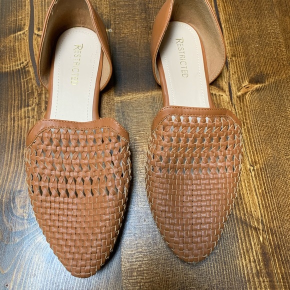 Faux leather weave flats - Picture 1 of 2